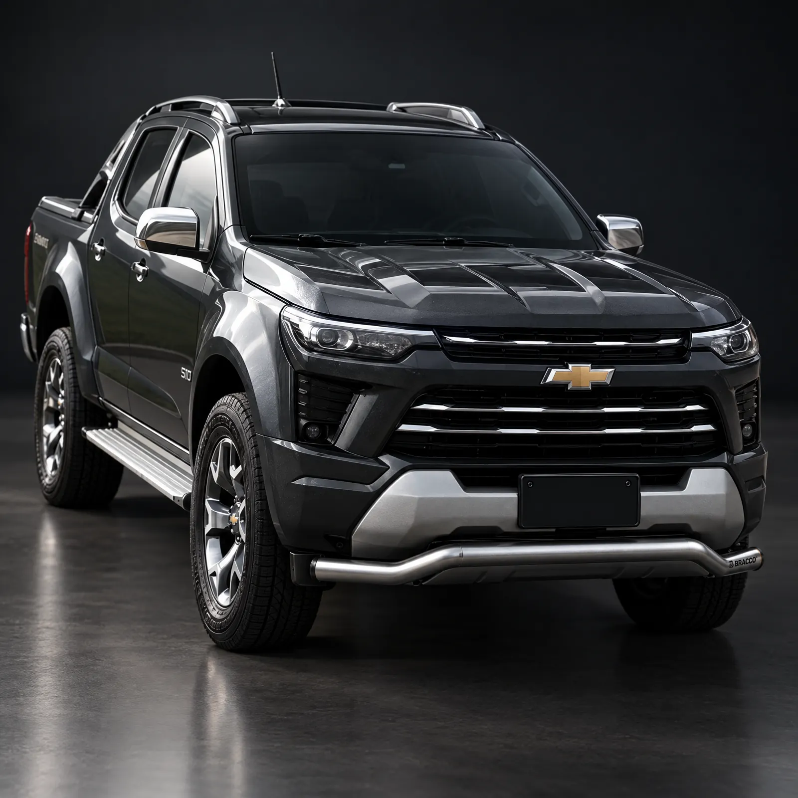 Detalle: chevrolet S10 con defensa delantera Bracco